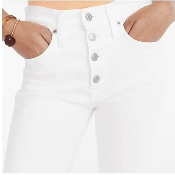 J. Crew White Vintage Straight Cropped Jeans - Size 30 - Picture 2 of 15
